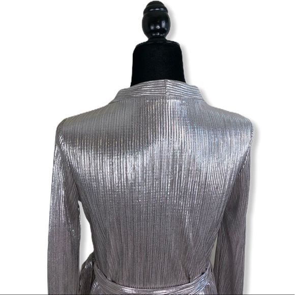 Do+Be Silver Ribbed Wrap Belted Cardigan Tie Top - Picture 8 of 13